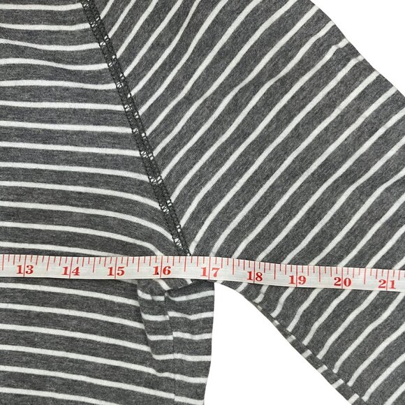 Aeropostale Women's Gray Striped Henley Long Sleeve Top Sz S Casual Classic - Picture 5 of 10